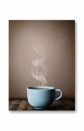 Coffee cup with abstract white steam