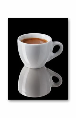 simple cup of freshly made double espresso