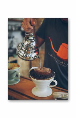 Man driping coffee