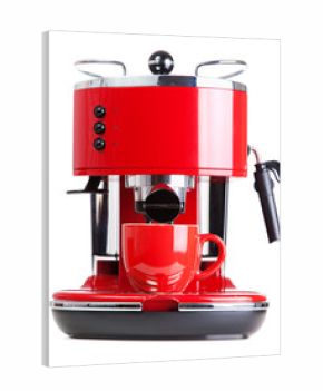 Red coffee machine