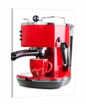 Red coffee machine