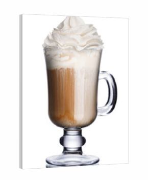 Glass of coffee cocktail with ice cream (glasse)