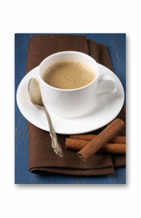 Cup of coffee with cinnamon