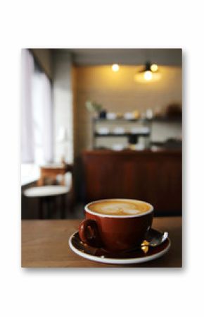 coffee on wood background