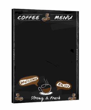 Coffee menu chalkboard style for coffee shop with space in vector