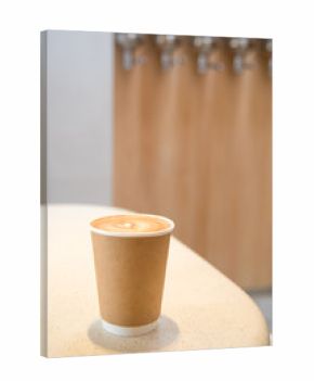 hot coffee in paper cup