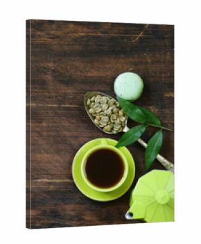 natural organic green coffee beans, healthy food