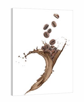 wave coffee splashing