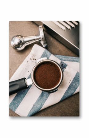 Freshly ground coffee
