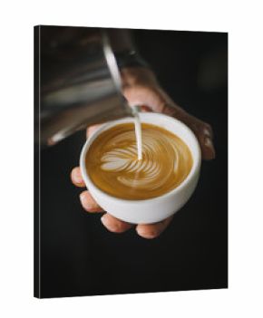 coffee latte art in coffee shop