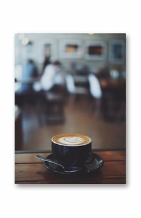 coffee latte art in cafe coffee shop