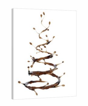 Coffee splash in shape of Christmas tree