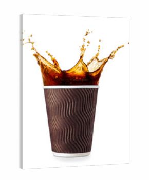 disposable cup with coffee splash