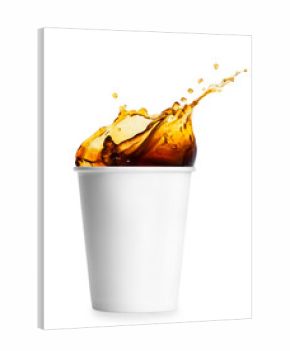 disposable cup with coffee splash