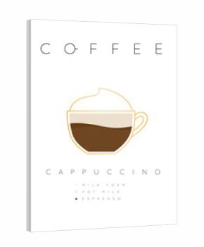 Poster coffee cappuccino white