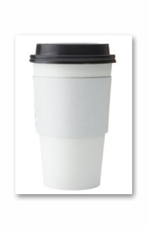White To Go Coffee Cup with Black Lid