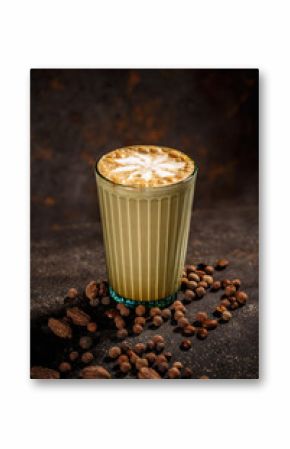 Winter warm spice coffee drink