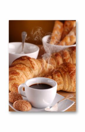 caffè, croissant e amaretti - uno