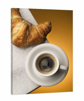 cup of coffee and croissant