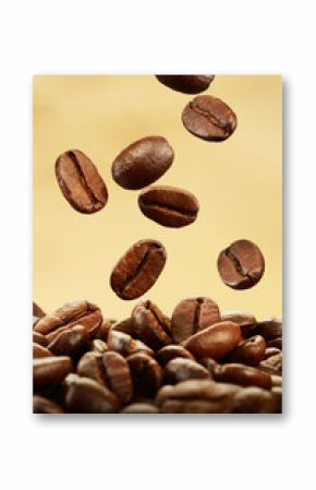 coffee beans falling