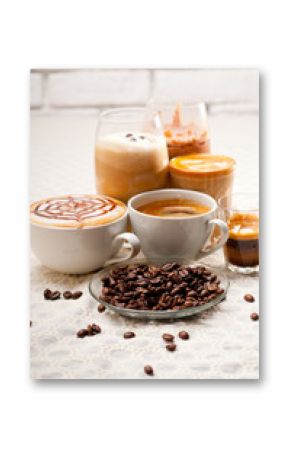 selection of different coffee type