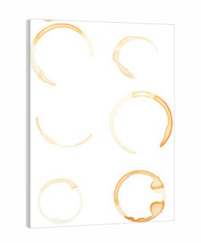 Coffee stains isolated on white