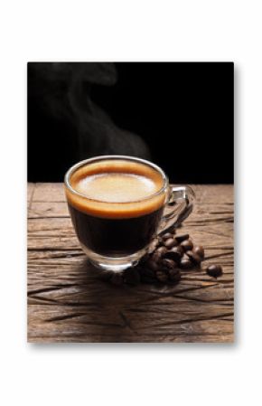 Cup of hot espresso coffee