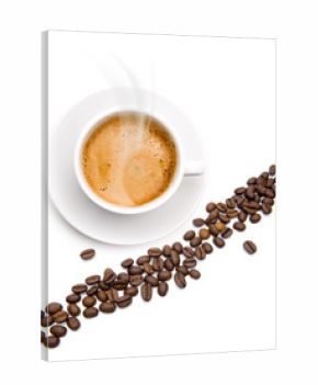 Kaffeetasse mit Kaffebohnen