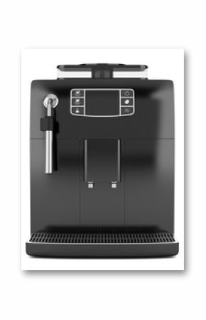 black coffee machine isolated on white background