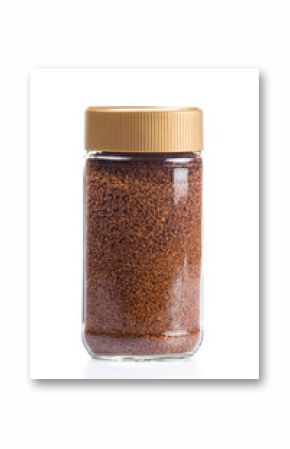 Instant coffee jar isolated on white background.  Instant coffee