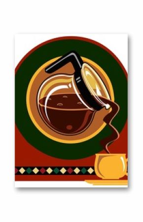 Serving a nice hot cup of coffee 