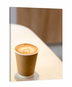 hot coffee in paper cup