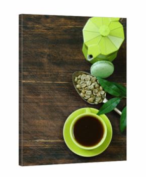 natural organic green coffee beans, healthy food