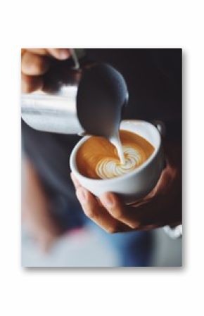 coffee latte art in coffee shop