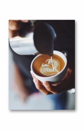 coffee latte art in coffee shop