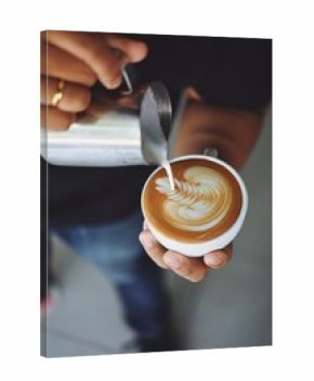 coffee latte art in coffee shop