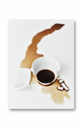 broken cup of coffee