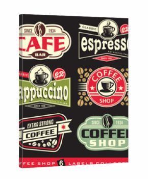 Coffee labels and stickers collection. Signs and symbols set for coffee shop, cafe bar and coffee house.