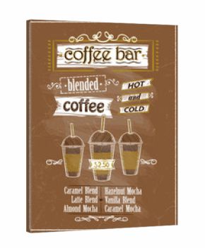 Coffee bar menu hand drawn illustration