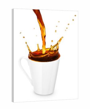 coffee or tea pouring into mug