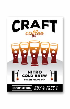 craft coffee promotion poster