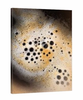 Fresh Americano coffee with foam close up  