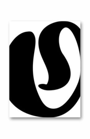 Display liquid vector font letter O alphabet. capital letter Typeface abc element for social media, web design, poster, banner, greeting card