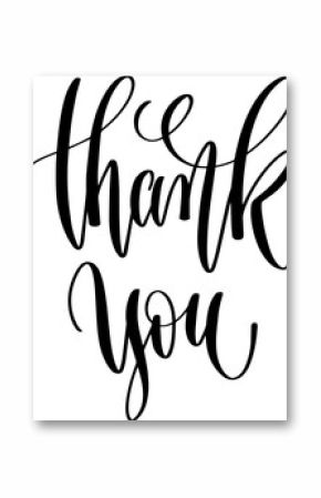 thank you - hand drawn lettering inscription text coffee quotes design