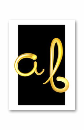 Font set with letters a, b. Alphabet made of fresh citrus juices orange, grapefruit, lemon, fresh lime isolated on black. Liquid letters. Vector illustration made of water.
