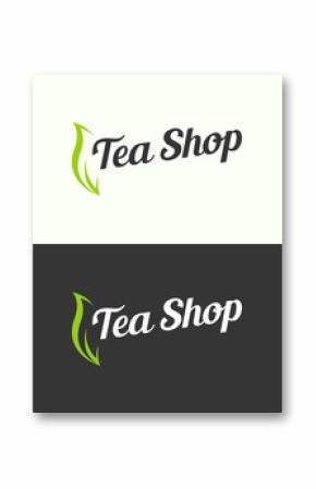 Tea Shop, Vector Logo with Lettering