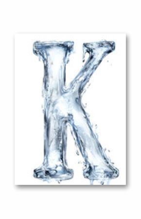 Frozen Water Letter K Illustration