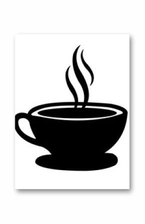 Coffee clip art design on plain white transparent isolated background for card, shirt, hoodie, sweatshirt, apparel, card, tag, mug, icon, poster or badge