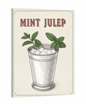 Vintage Illustration of Mint Julep Cocktail 