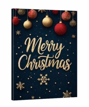Merry Christmas: Elegant Xmas Ornament & Lettering Design, Festive Holiday Background stock asset
